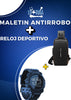 mochila antirrobo + reloj deportivo